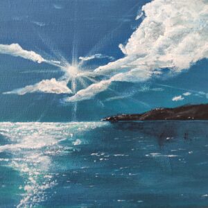 Weitblick, Blick auf das Meer, Sonnenschein, Landschaft